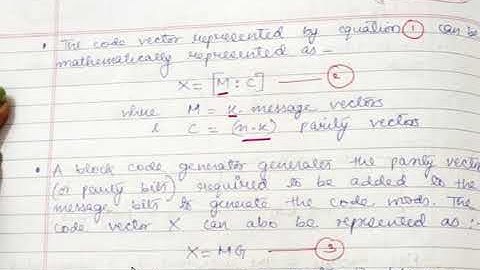 5CS3-01, L18 ITC, Encoding of Block codes(U3) by Sneh Rachna