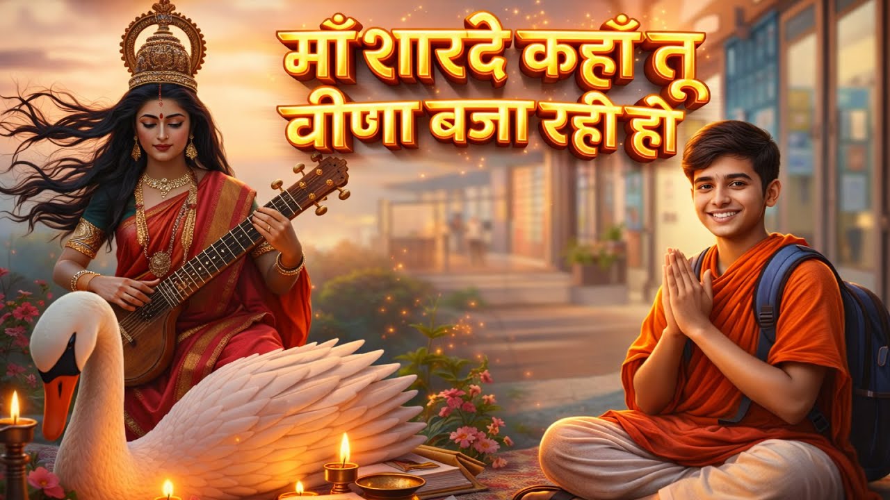 सरस्वती माँ का सुपरहिट भजन 2026 | Saraswati Puja Song | माँ शारदे कहाँ तु विणा बजा रही हो 