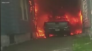New video shows fire burning 3 homes in Newburgh Heights