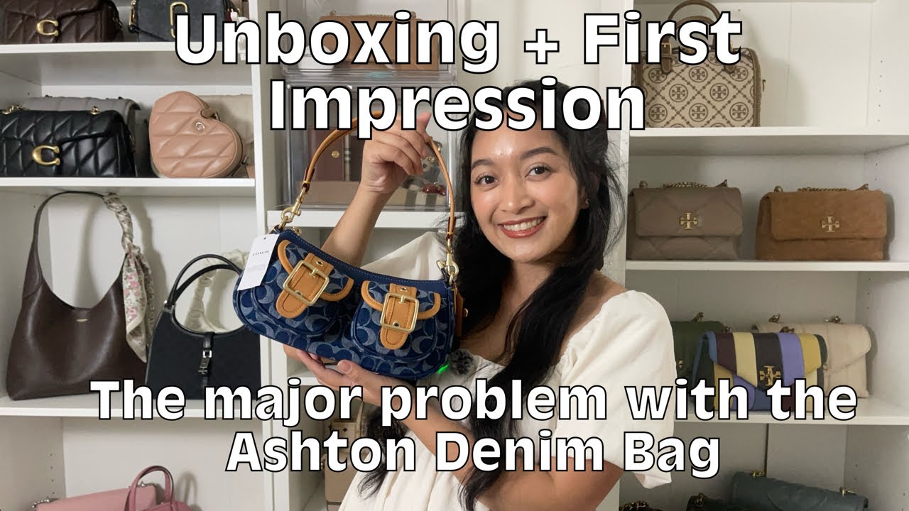 Coach Ashton Denim Bag Unboxing + First Impression | Faulty design