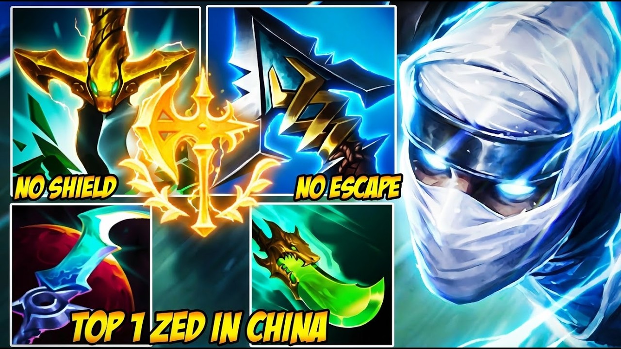 WILD RIFT CHINA TOP 1 ZED - THEY CAN'T HIDE BEHIND SHIELDS (NO