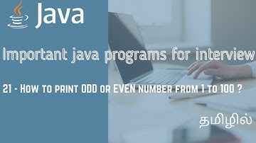 How to print odd or even number from 1 to 100 | Java | Tamil | QE Tech