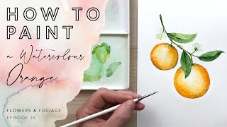 How to Paint a Watercolour Orange