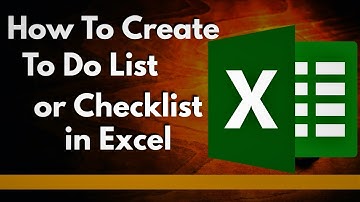 How To Create To Do List or Checklist in Excel