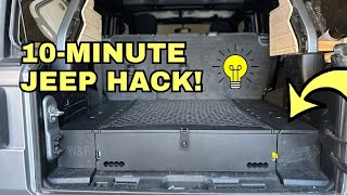 10minute Jeep Wrangler Conversion | No Build, No Drilling Drawer System | Overlanding Lifehack