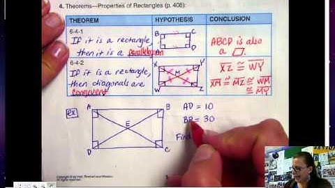 6.4 Properties of Special Parallelograms