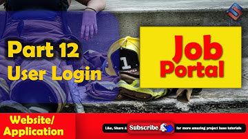 Online Job Portal Part 12 User Login Page