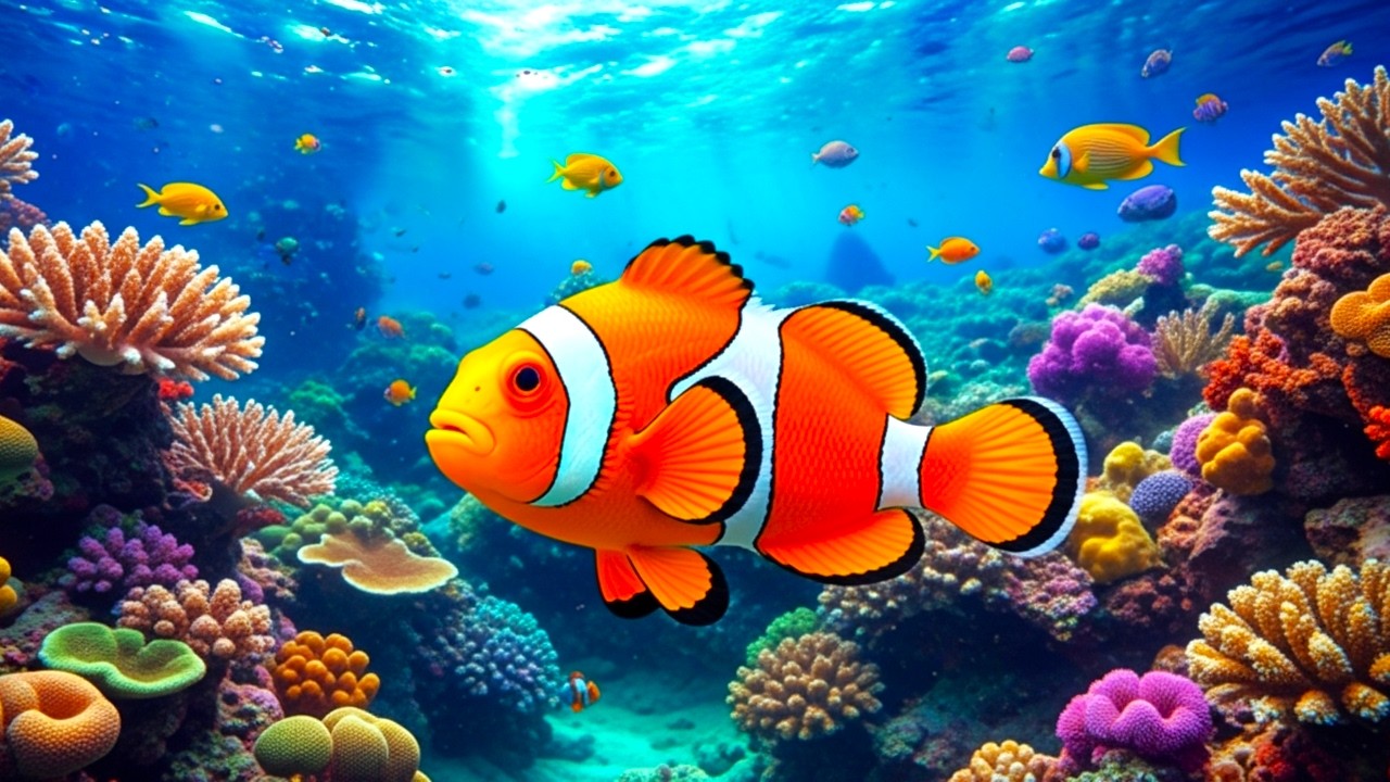 4K Aquarium Ambience 🌊 Relaxing Underwater World with Colorful Coral Reefs & Jellyfish