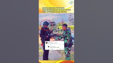 Dikira Brimob Padahal TNI☺#tni #tniad #brimob #viral #shortvideo
