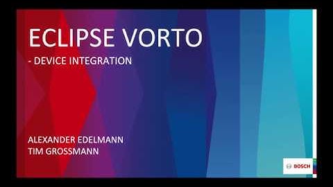 Eclipse Vorto - Device Integration