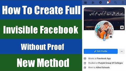 How to Create Full Invisible Facebook Id Without Proof 2020 | Unlimited Invisible Facebook Ids