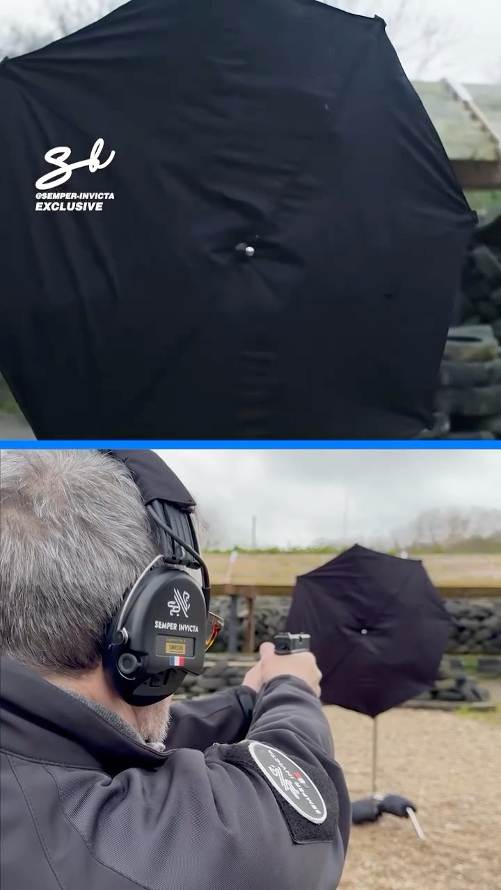 Your ultimate defense against bad weather... and worse! ☔ #umbrella #tech #bullet