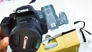 فتح صندوق ومراجعة كاميرا كانون 800D | افضل كاميرا للمبتدئين canon EOS 800D Unboxing