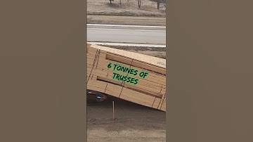 Trusses on site! #framing #construction #roof #trusses