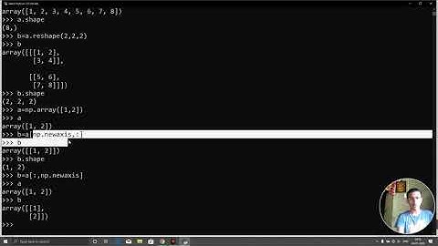 python 50 numpy reshape,expand dims,newaxis