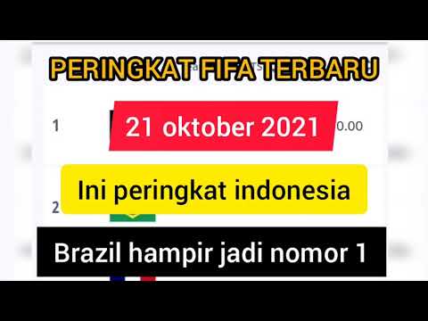 PERINGKAT FIFA TERBARU 21 OKTOBER 2021 ||  INDONESIA NAIK 10 PERINGKAT