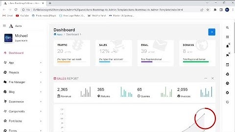 Admin Panel Dashboard  Design Free Template in Bootstrap 🙂 Html 5 🙂 JavaScript with complete code