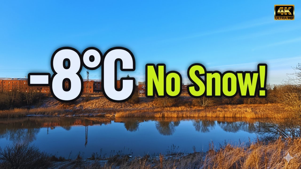 Christmas in Finland: -8°C and No Snow? | Walking the Aura River, Turku [4K]