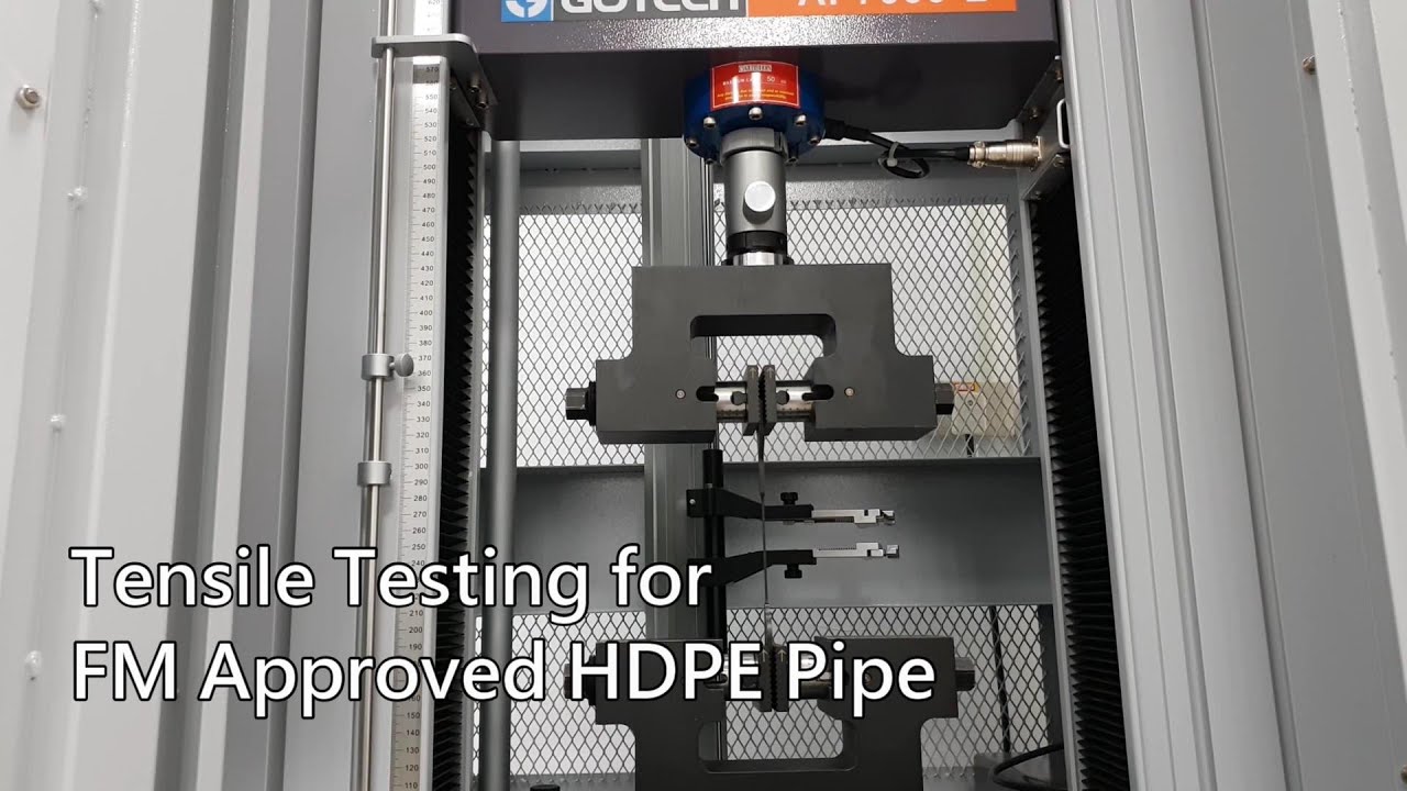 Tensile Testing for FM Approved HDPE Pipe YouTube
