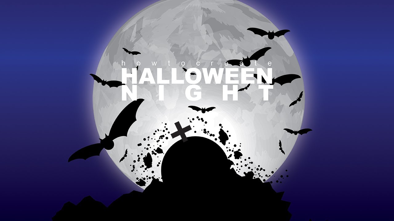 Draw with me | How to create halloween night | Adobe Illustrator | For Beginners 101