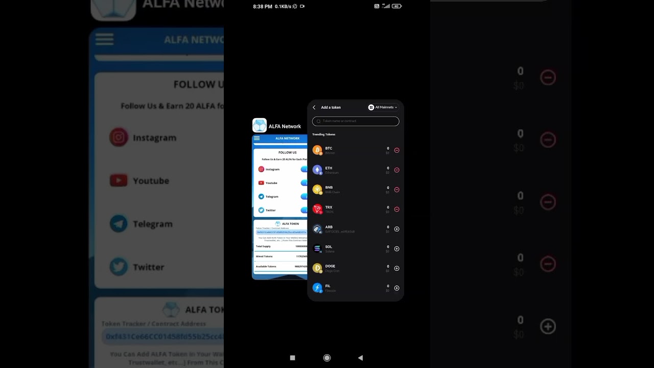 How To Add ALFA Token in Bitget Wallet