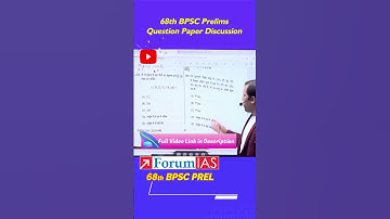 68th BPSC Prelims Question Paper Discussion |  #shorts