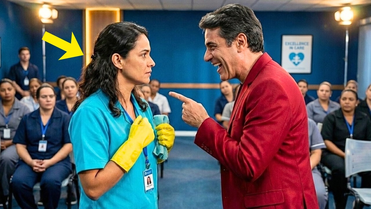 TODOS HUÍAN DEL BILLONARIO ARROGANTE… HASTA QUE LA LIMPIADORA LO HIZO CALLAR