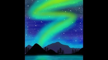 How to draw AURORA BOREALIS with Autodesk Sketchbook.