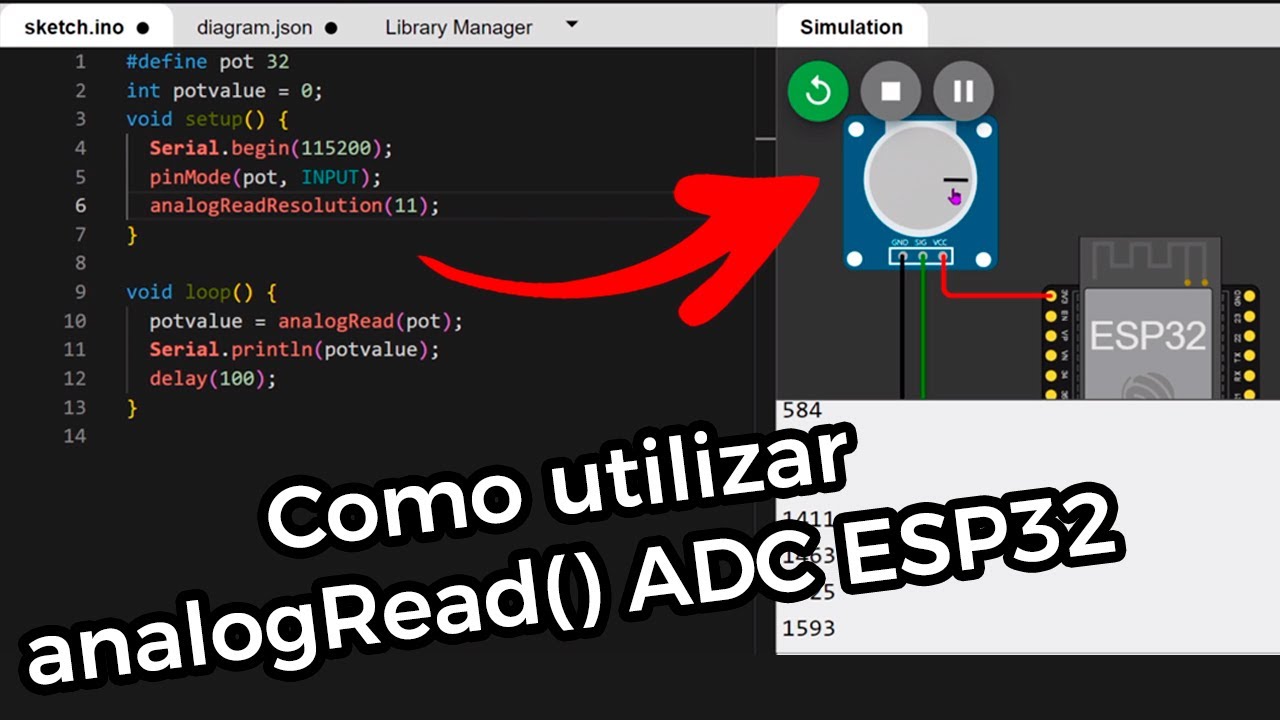 Cómo Usar analogRead() en ESP32 con Arduino IDE Lectura ADC de un ...