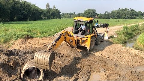 JCB 3DX Machine Pulling Out The Pipe - Best JCB - JCB Working Video Part III