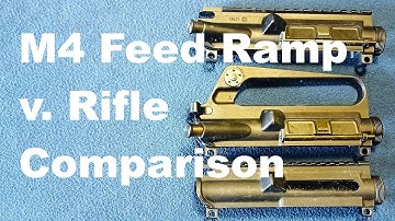 M4 Feed Ramp Receiver versus AR15 Rifle Receiver (No Ramps) Comparison