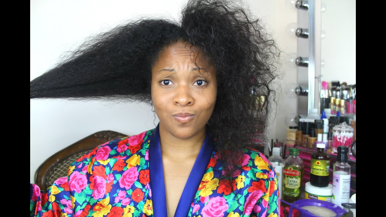 Relaxed Hair Care Routine Pre Poo Treatment W Natural Hair