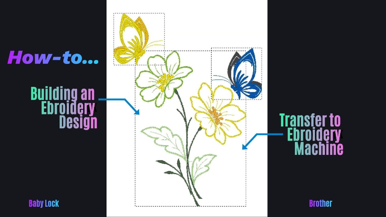 How to Build an Embroidery Design and Transfer it to your Embroidery ...