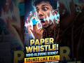 How to make a LOUD Paper Whistle in 20 seconds! 😱🔥 #DIY #Origami #shorts #craft #paper