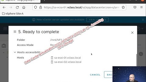 Data Center Virtualization 2023 (VCP-DCV 2023) Lab 10 - Accessing NFS Storage