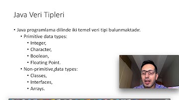 Java- Ders 15: Java Veri Tipleri