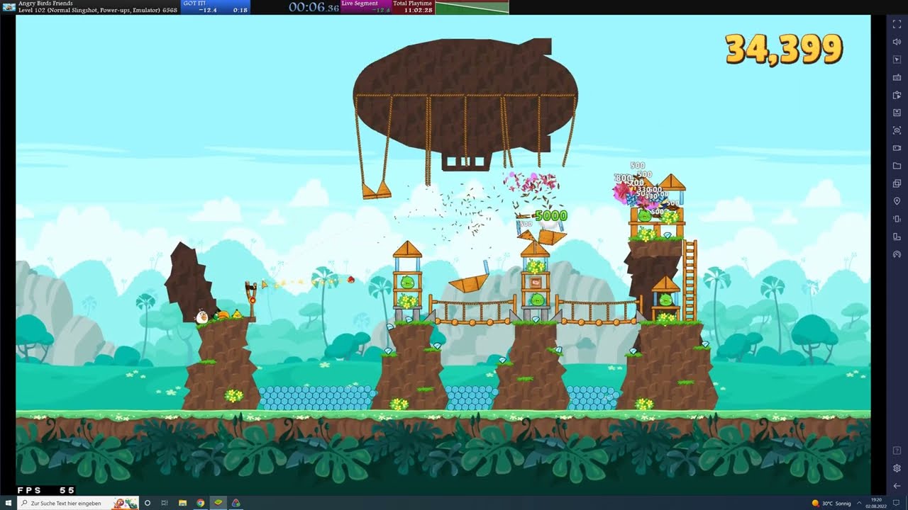 Angry Birds Friends Speedrun (Level 102, Power-ups) in 