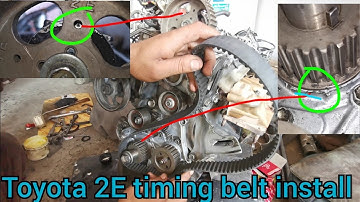 how to Toyota 2E engine timing belt install