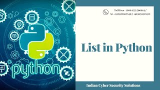 Python Tutorial for Beginners | Python List | Python Training | Indian Cyber Security Solutions
