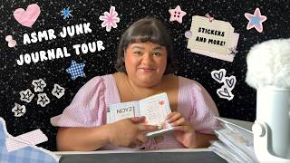 ASMR Junk Journal Tour and Sticker Organization 📗 (soft spoken, crinkle sounds, crafts) screenshot 4