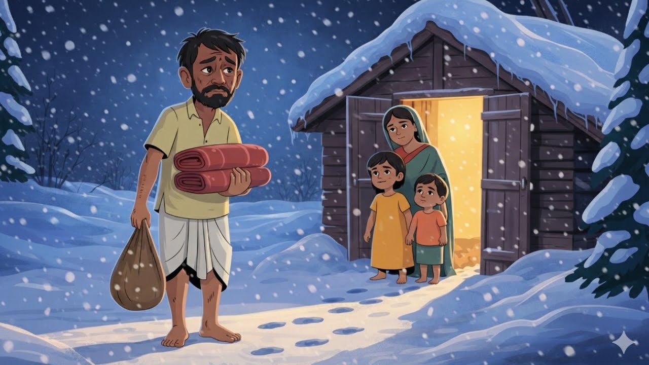 कड़कती ठंड में गरीब पिता की किस्मत। Thand ka kahar। Hindi moral stories। Winter story।।