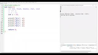Integer Input Output, Number System, Data Type Size, Memory Address Segment