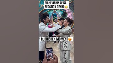 Abhishek Kumar with Rubina Dilaik during Birthday Celebration at shoot of Pati Patni aur Panga 😍