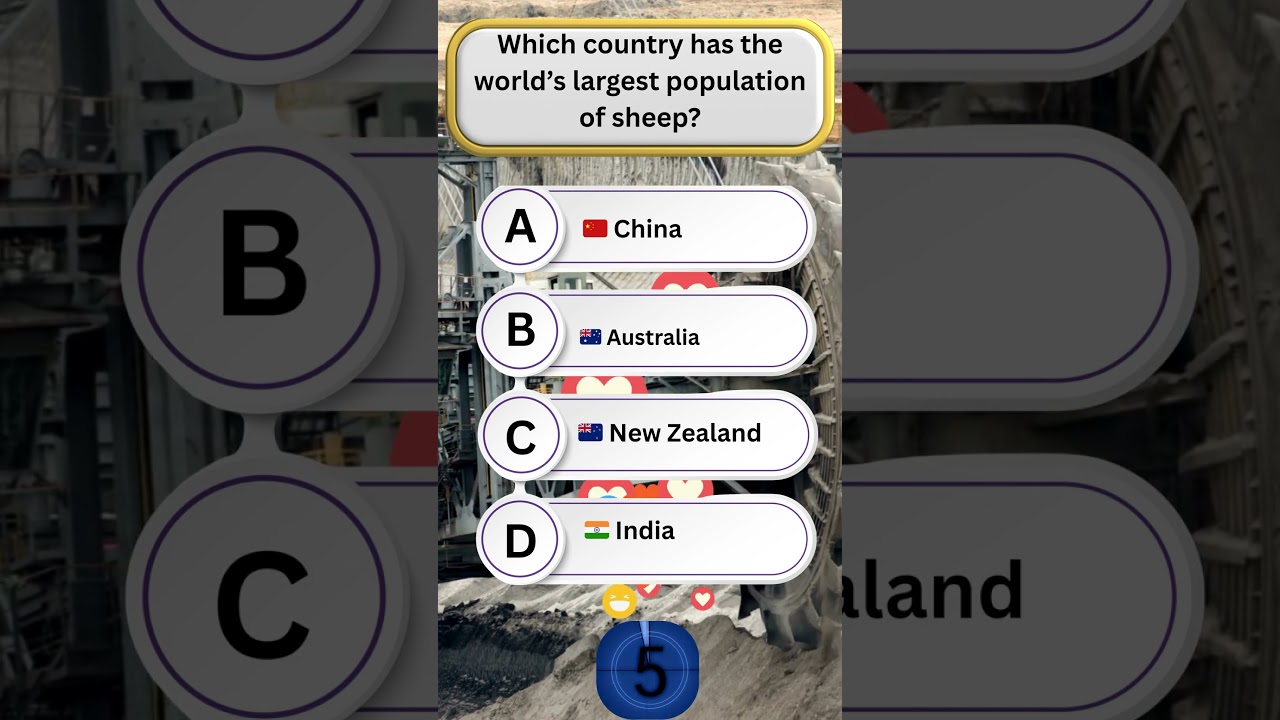 Which country has the world’s largest population of sheep? 