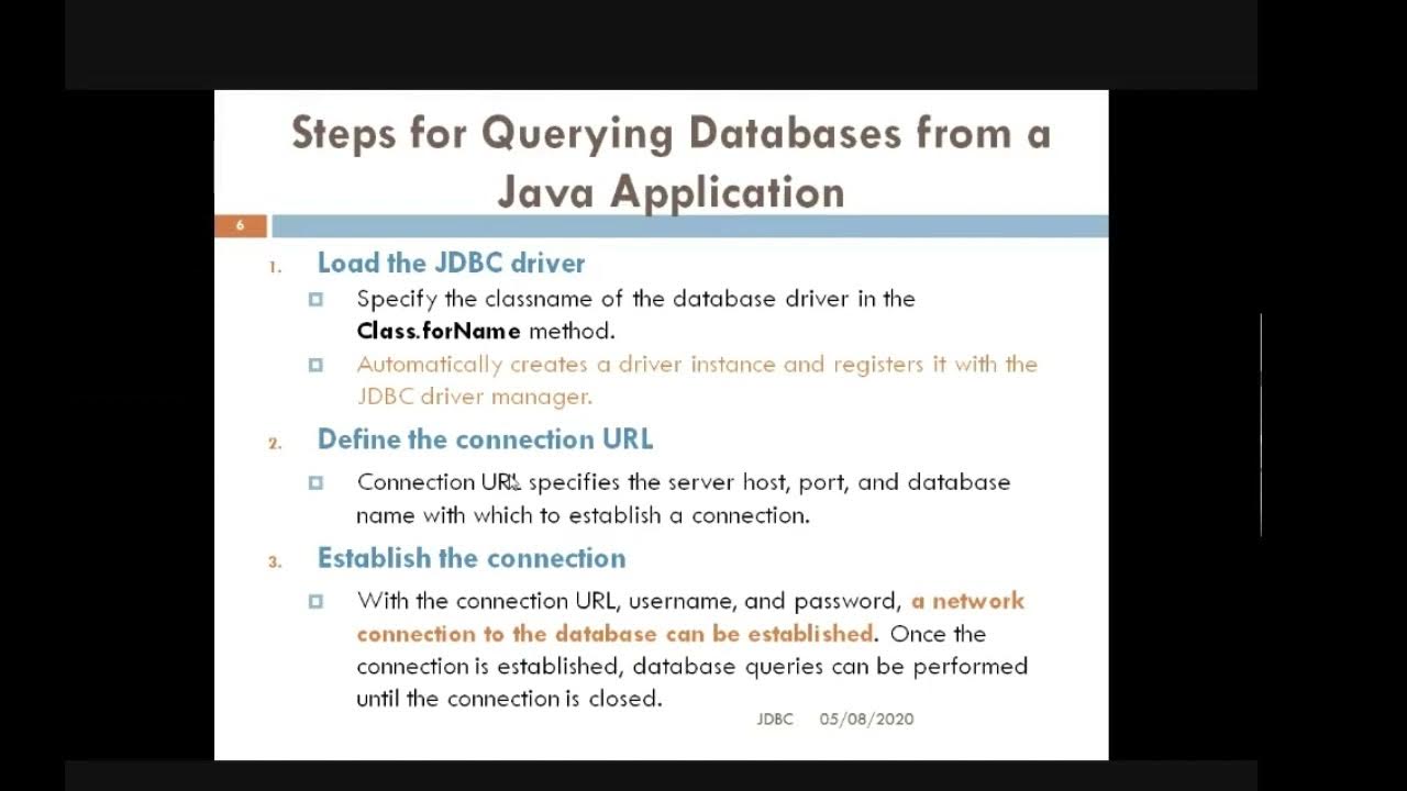 JDBC for Java-Based Applications - YouTube