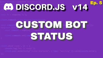 [2024] How To Create a Custom Bot Status | Discord.js v14