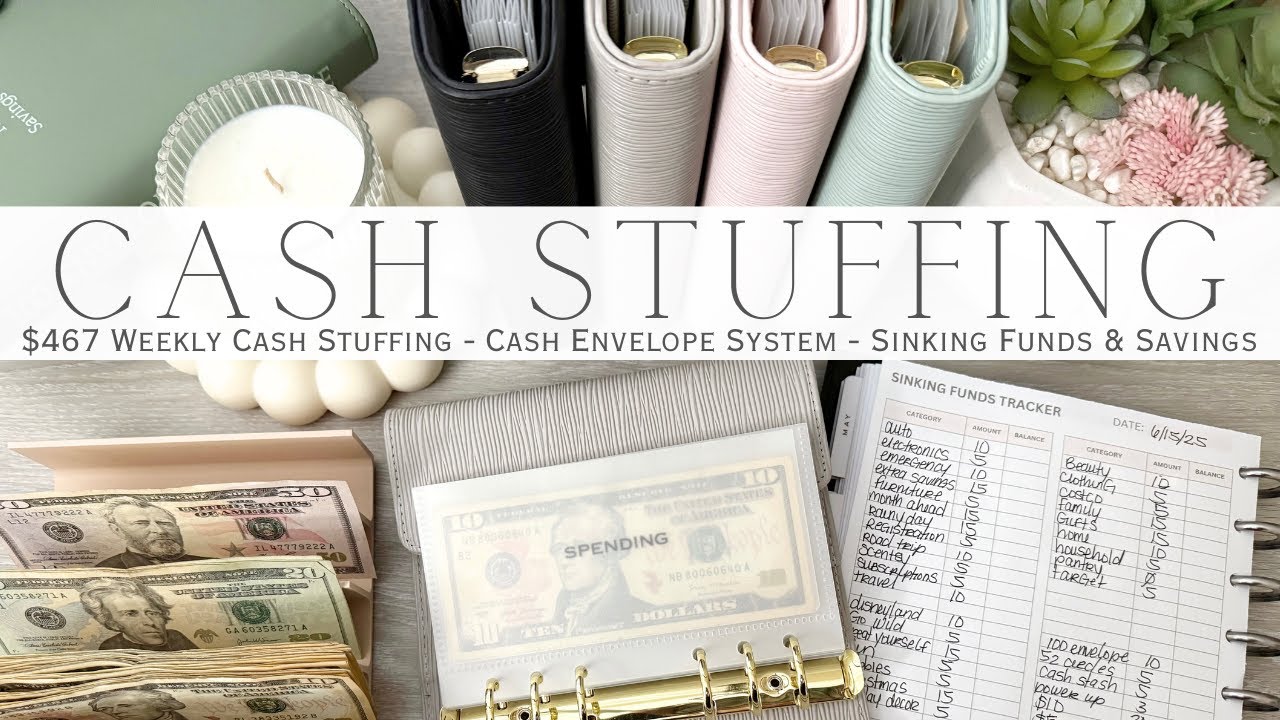 Weekly Cash Stuffing $467 | Cash Envelope System | Sinking Funds & Savings Challenges