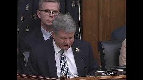Full Committee Markup: Ranking Member McCaul Opening Statement