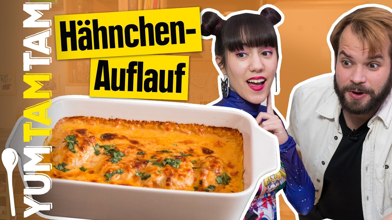 Hähnchen-Auflauf // Mit Sahne & Parmesan // #yumtamtam