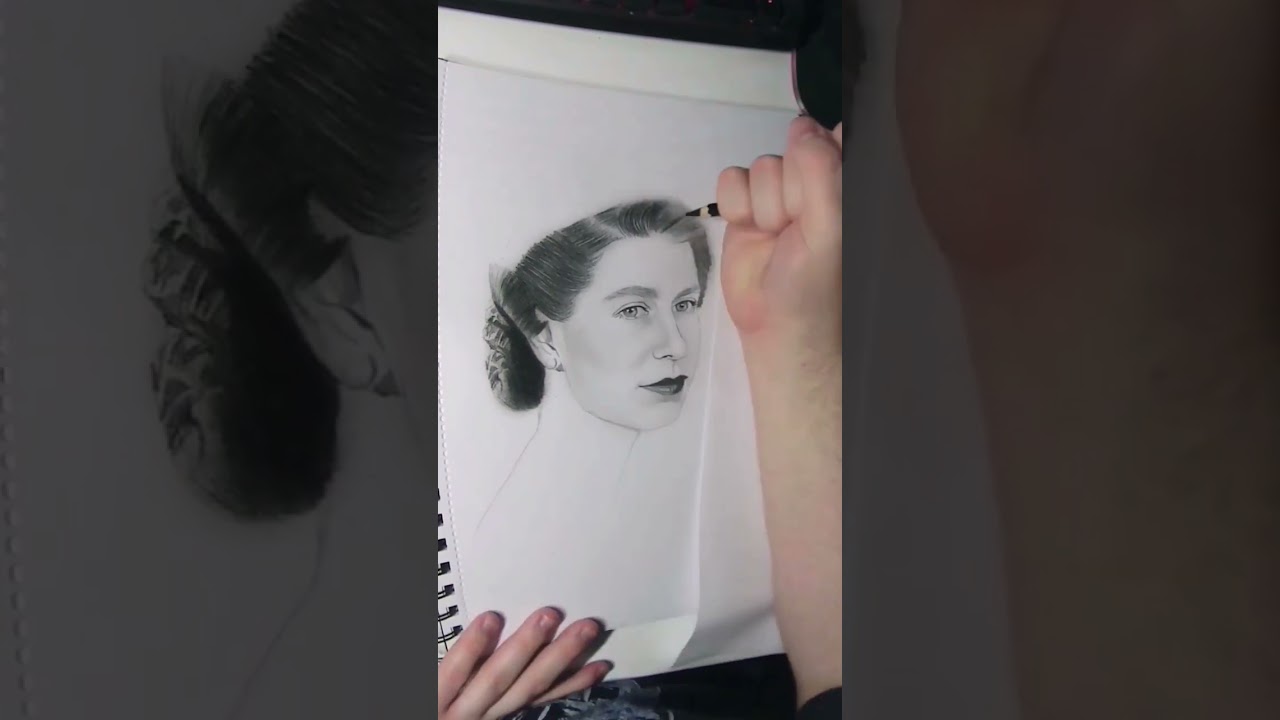 Drawing Queen Elizabeth II. 